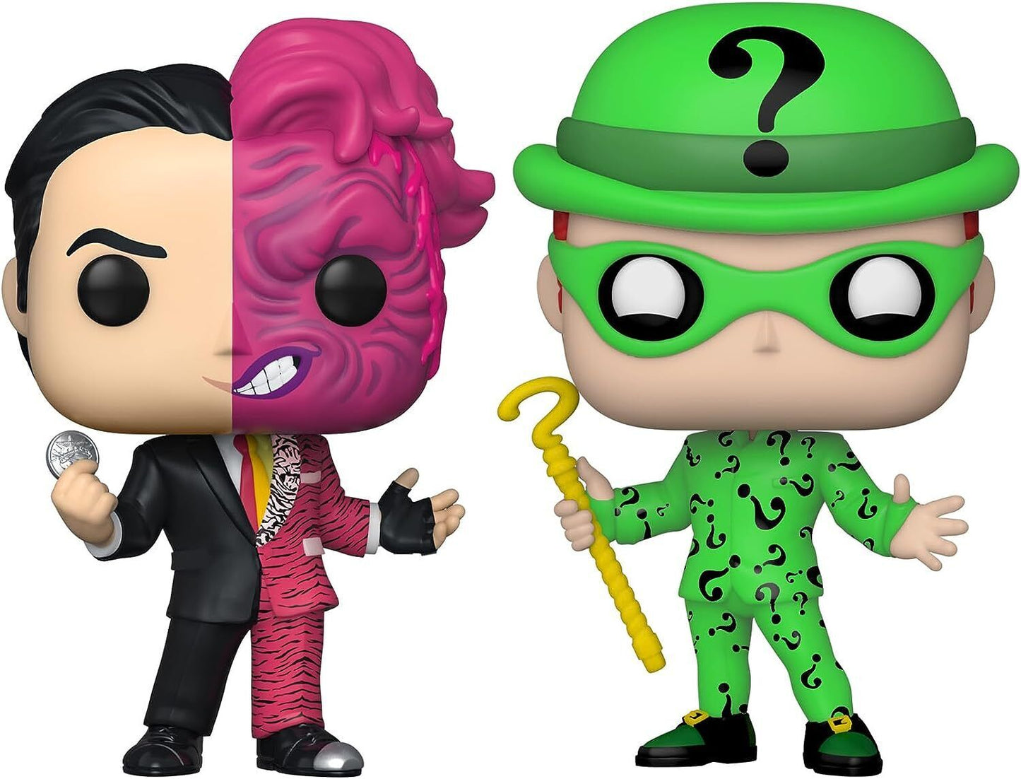 Funko Pop! Batman Forever 1995 Two-Face & The Riddler Glow-in-the-Dark 2-Pack | DC Comics Villains Collectible Figures - AhhKillEz Shop