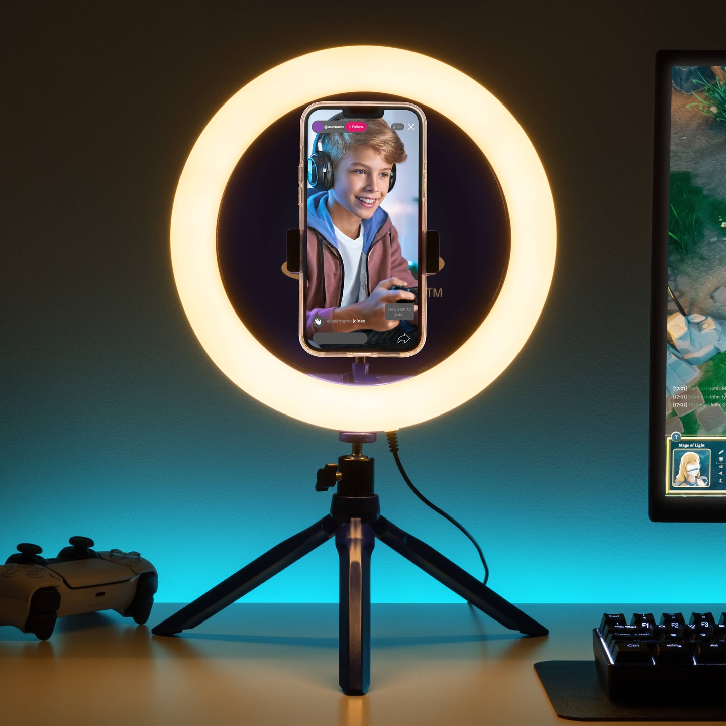 Playstation Streaming Light with Filled Centre