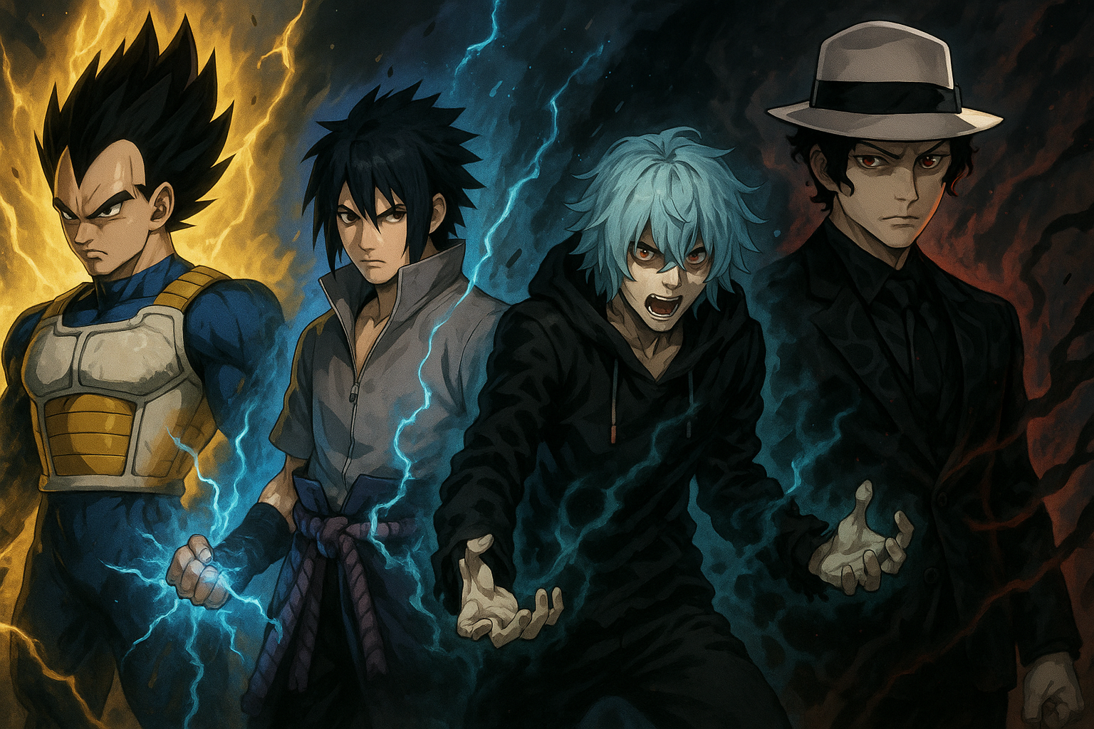 Vegeta, Sasuke, Tomura, Muzan