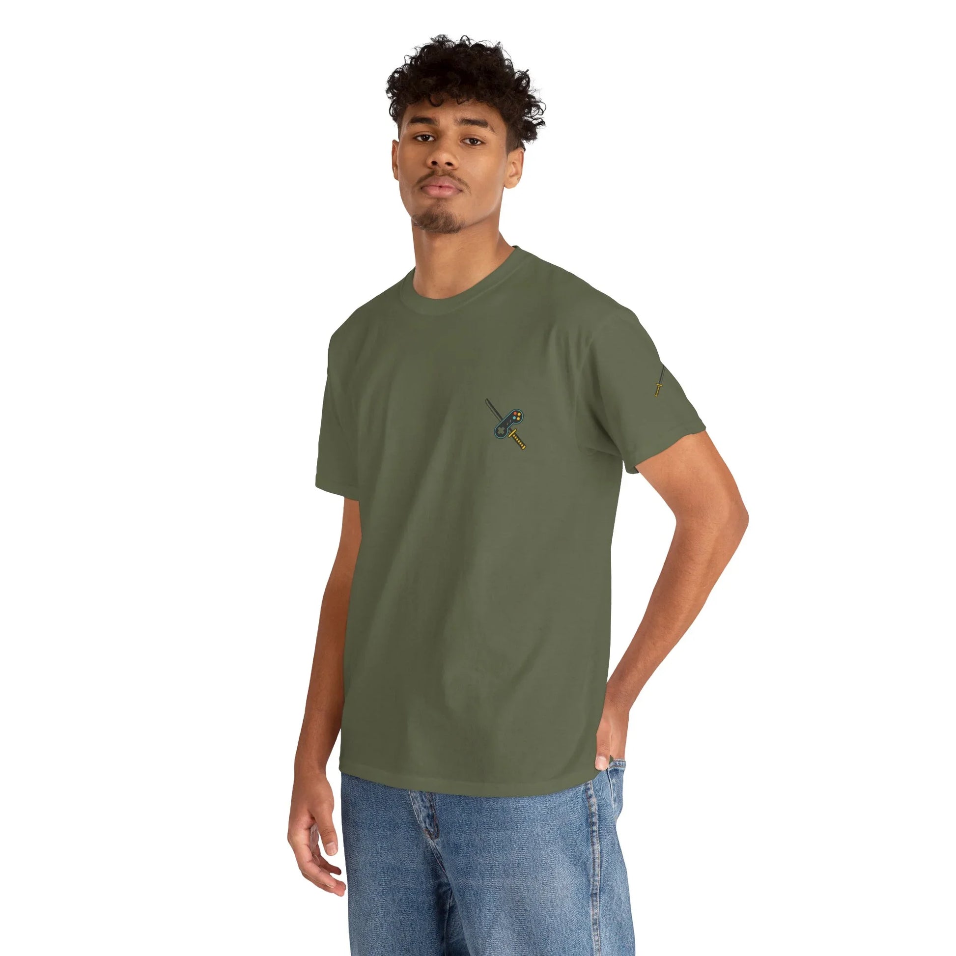 Katana & Controller Patch Tee – Gamer x Anime Edition - AhhKillEz Shop