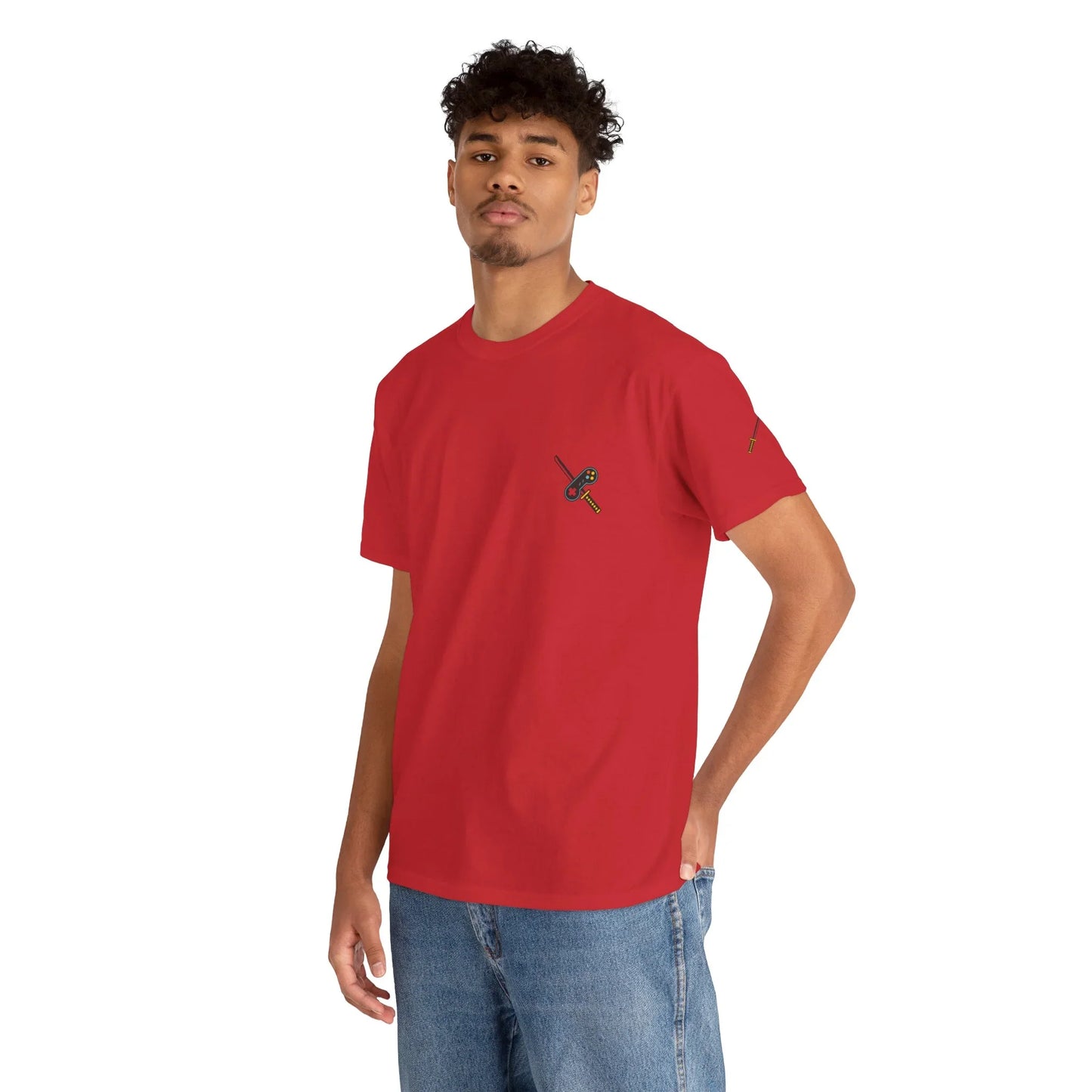 Katana & Controller Patch Tee – Gamer x Anime Edition - AhhKillEz Shop