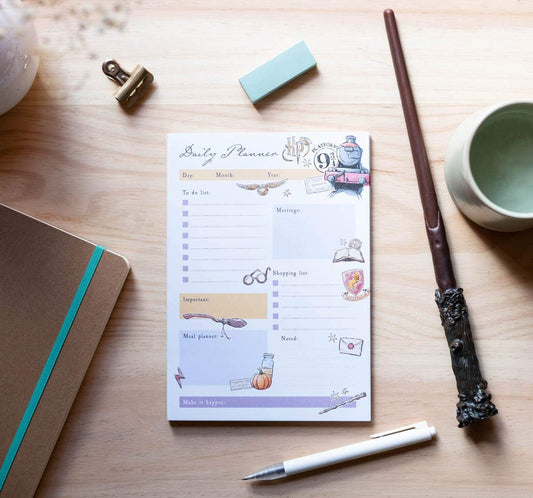 Harry Potter A5 Daily Planner Pad – Official Wizarding World Stationery | Desk Organiser & School Gift - AhhKillEz Shop