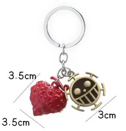 One Piece Metal Keychain – Luffy, Ace, Law or Whitebeard & Devil Fruit Design - AhhKillEz Shop