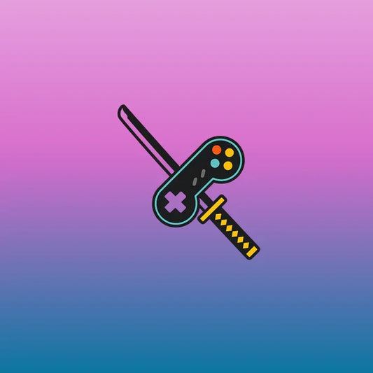 Katana & Controller Patch Tee – Gamer x Anime Edition - AhhKillEz Shop
